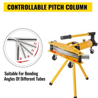 Máquina de Doblado de Tubos Hidráulica Manual de 10 Toneladas Máquina de Doblado de Tubos Hidráulica Manual Diámetro de 6.4–25.4 mm 6 Matrices para Construcción de Calefacción y Tuberías