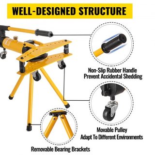 Máquina de Doblado de Tubos Hidráulica Manual de 10 Toneladas Máquina de Doblado de Tubos Hidráulica Manual Diámetro de 6.4–25.4 mm 6 Matrices para Construcción de Calefacción y Tuberías