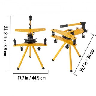 Máquina de Doblado de Tubos Hidráulica Manual de 10 Toneladas Máquina de Doblado de Tubos Hidráulica Manual Diámetro de 6.4–25.4 mm 6 Matrices para Construcción de Calefacción y Tuberías