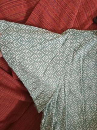 Vestido verde estampado talla L