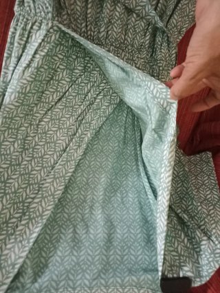 Vestido verde estampado talla L