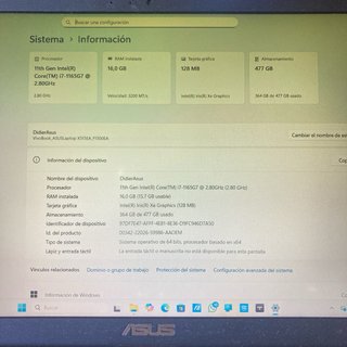 Portátil ASUS Vivobook 15 i7 11th Gen