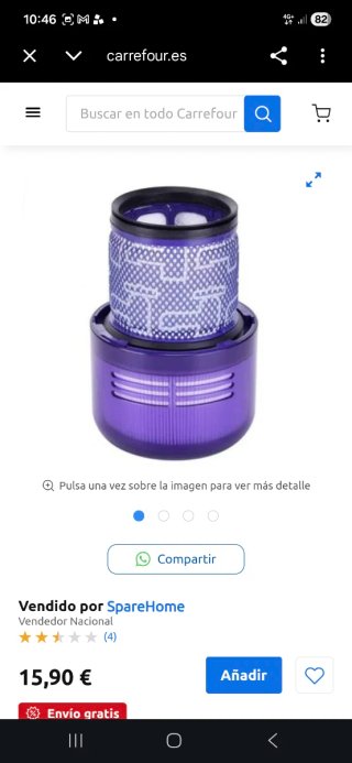 Contenitore Dyson + Filtro Viola