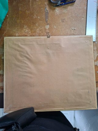 Litografia con cornice dorata