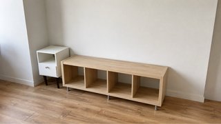 Mobile TV Ikea Kallax 4x1 con 6 gambe in metallo