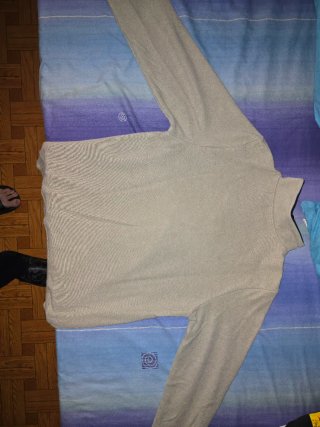 Jersey Lacoste Beige Media Cremallera