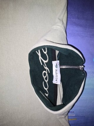 Jersey Lacoste Beige Media Cremallera