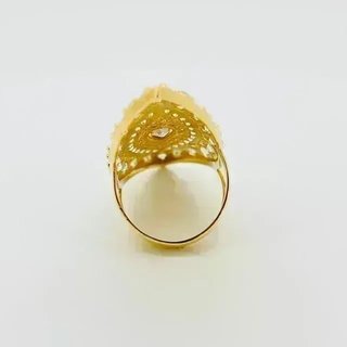 Anillo Lanzadera Dorado con Cristales