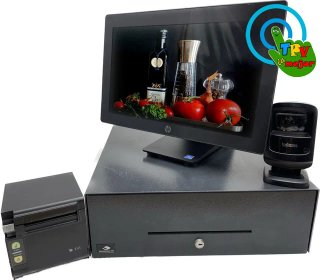 Pack TPV Doble BAR Restaurante HP RP9 i5 Ram16
