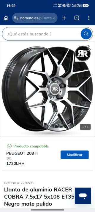 Llantas 17 5x108