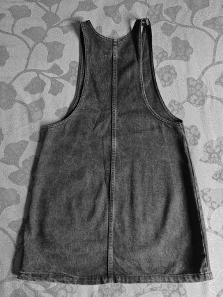 Peto vaquero gris Bershka