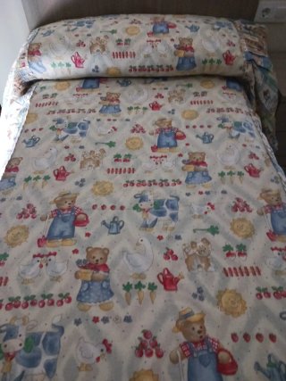 Juego edredón, colcha verano y cortinas