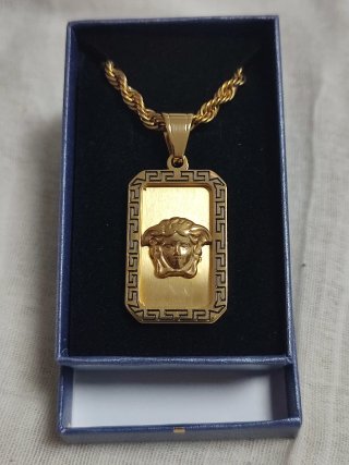 Colgante Versace Medusa Acero Inoxidable Dorado