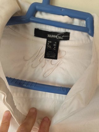 Camisa Mango Suit Blanca Talla S