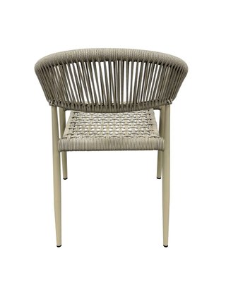 Elegante Silla Diseño Exterior Beige/Gris