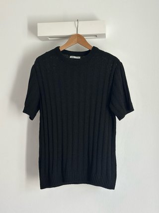 Maglia uomo Zara nera a coste