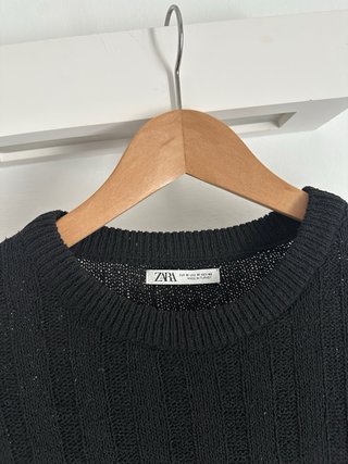 Maglia uomo Zara nera a coste
