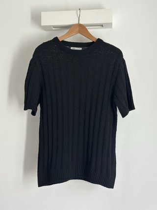 Maglia uomo Zara nera a coste
