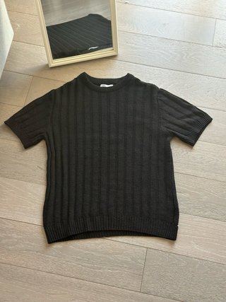 Maglia uomo Zara nera a coste