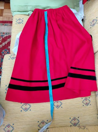 Traje Gallega Niña Talla 10 años 5 piezas ,