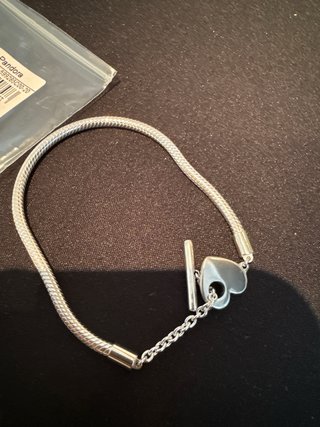 Pulsera Pandora Corazón Plata. Talla 19