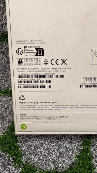 iPhone 17 Pro Max 256gb Orange - Nuovo Sigillato