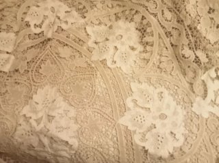 Coperta antica lino Burano vintage anni 70