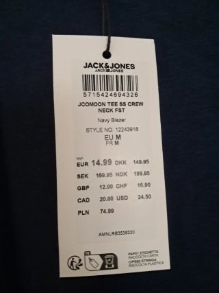 Camiseta Jack&Jones Estampada Azul talla M