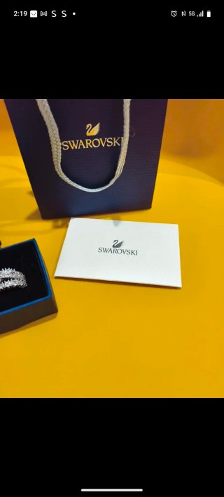 Anillo Swarovski Plata y Blanco