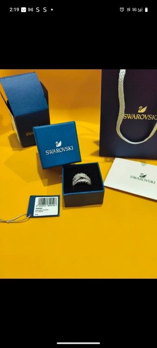 Anillo Swarovski Plata y Blanco