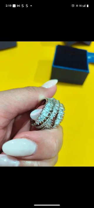 Anillo Swarovski Plata y Blanco