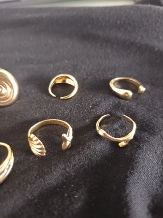 Set Anillos Acero Inoxidable Ajustables