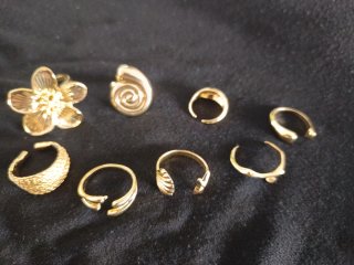 Set Anillos Acero Inoxidable Ajustables