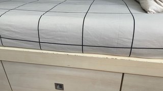 Canapé cama beige con cajones