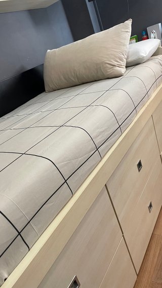 Canapé cama beige con cajones