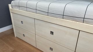 Canapé cama beige con cajones