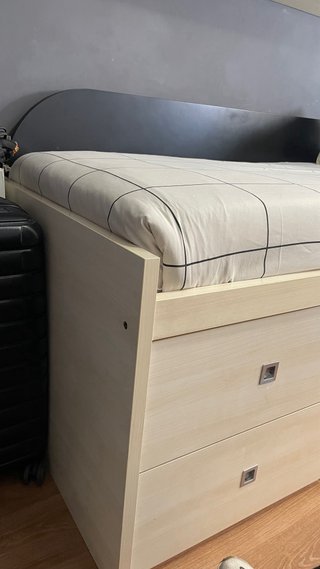 Canapé cama beige con cajones