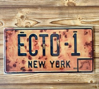 Targa metallica Ghostbusters Ecto-1