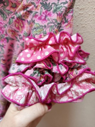 Traje de flamenca rosa para niña 2-3 años