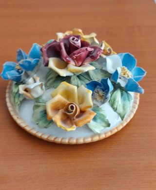 Ciotola ceramica di Bassano fiori artigianali