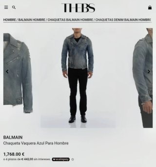 Chaqueta Vaquera Balmain Hombre Azul