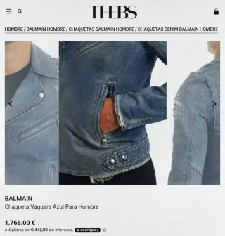 Chaqueta Vaquera Balmain Hombre Azul