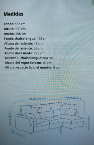 Sofá Gris 3 Plazas Ikea EKILSTUNA.