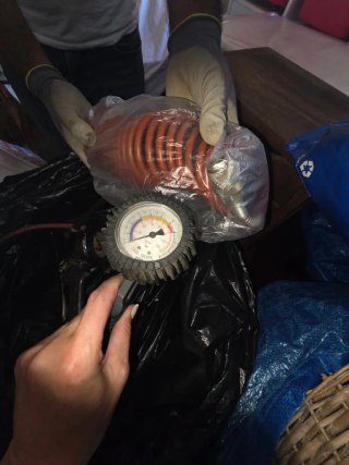 Compresor de aire 10 bar con manguera y manómetro