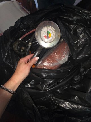 Compresor de aire 10 bar con manguera y manómetro