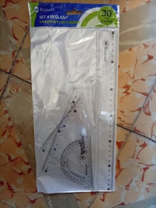 Set 4 Reglas Escolares Bismark 30cm