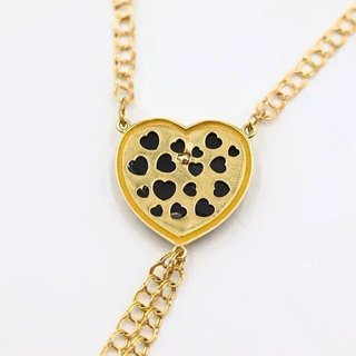 Pulsera esclava Chanel corazón dorado