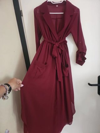 Vestito lungo trasparente S