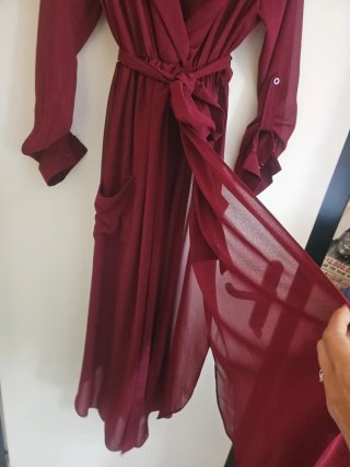 Vestito lungo trasparente S