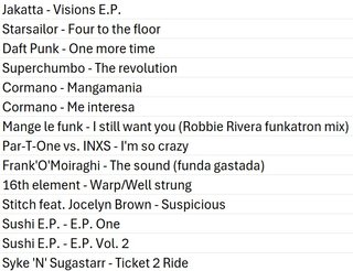 Listado vinilos house